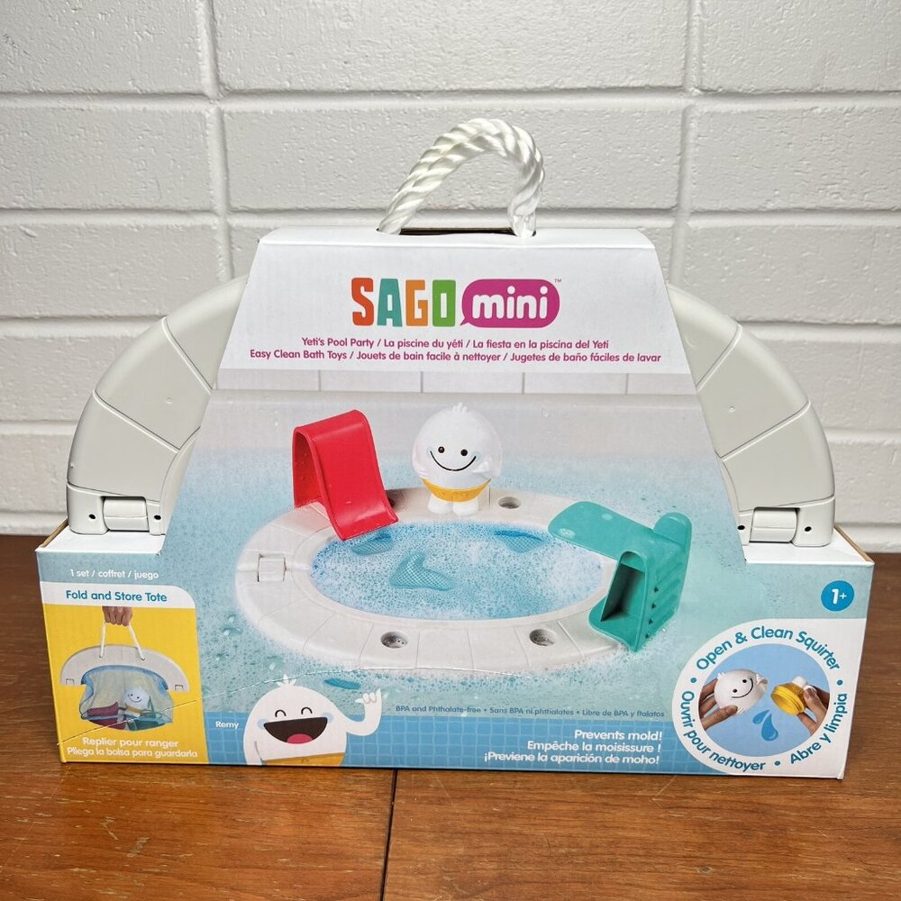 Sago Mini Yeti’s Pool Party Fold and Store Tote Remy RARE BPA & Phthalate-free